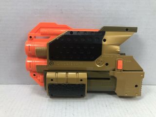 2x Lazer Tag Phoenix LTX Shotgun Blast Attachment Tiger Electronic Gold Blue 2