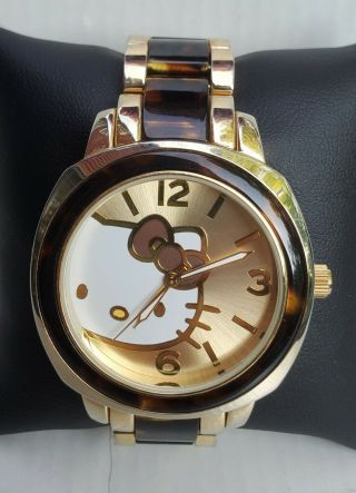 Sanrio Hello Kitty Gold Tone Watch Hk 1947 2012 A2