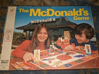 Vintage 1975 The Mcdonald’s Board Game By Milton Bradley