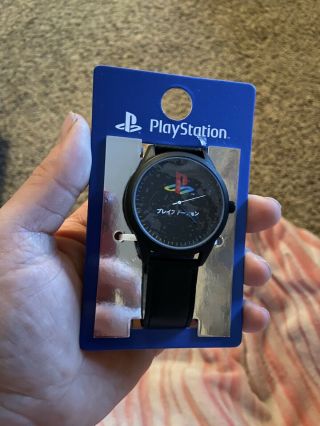 Sony Playstation Black Wrist Watch Accutime Unisex Adult Nwt Ps4 Ps3