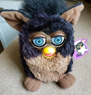 Furby Black And Brown 1998 Model 70 - 800 With Tags