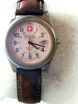 Vintage Wenger S.  A.  K.  Design 0605 Swiss Army 50 Meter Wristwatch