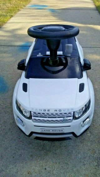 Land Rover Evoque Ride - On Range Rover Push Car White Jeep 28.  5 " Long