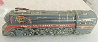 1960s Modern Toys Tin Battery Operated Trans - Continental Express Train