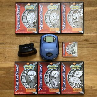 Blue Videonow Pvd 2003 Hasbro Portable Personal Video Player W/ Light & 7 Discs