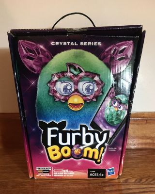 Hasbro Furby Boom Crystal Series Aqua Blue Green Purple Interactive Pet Toy