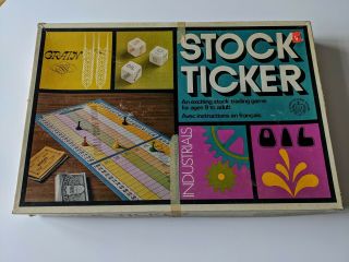Vintage Stock Ticker Stock Trading Board Game 70 