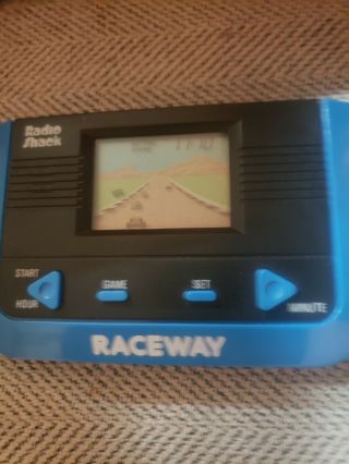Vintage Radio Shack Raceway Mini Lcd Handheld Video Game Tandy Racing 1980s Toys