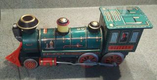 Vintage Modern Toys Tin Litho Western Run Away Train Battery Operated,  Japan