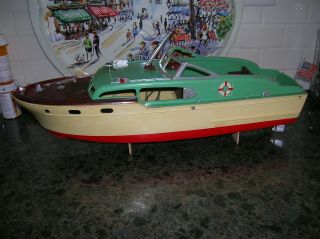 Toy Boat Cabin Cruiser Marx Or Ideal Models Ito K&o 18 In.  Battery Operated