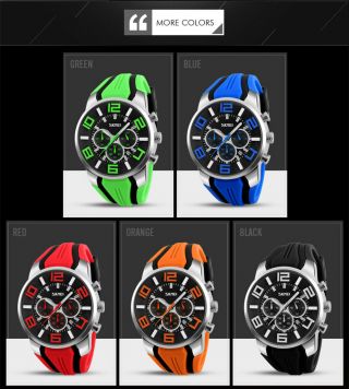 SKMEI Luxury Man Watches For Men Sport Quartz Wristwatch Japan Movement 9128 7C 3