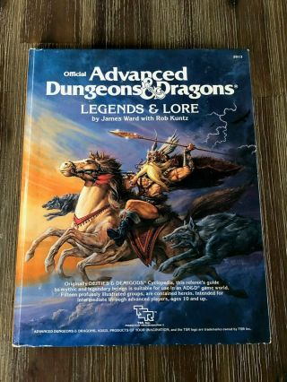 Advanced Dungeons And Dragons Legends And Lore 2103 1st First Edition Tsr