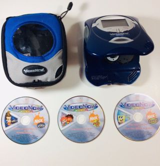 Video Now Color Personal Video Player With Three Nick Discs And Case