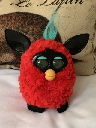 2012 Electronic Red Furby Doll (black Cherry),  Made By Hasbro,  Not