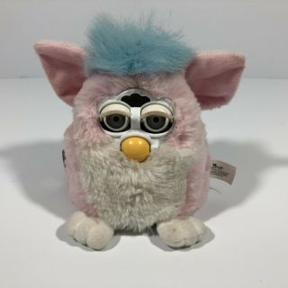 Read Furby Babies Baby Pink Blue Hair Talking Toy 1999 Tiger Electronics