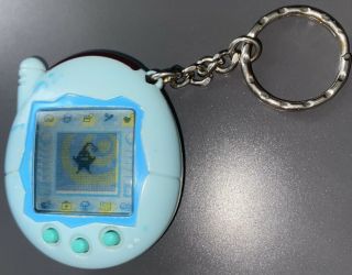 Tamagotchi Connection Blue Bubbles Dot Bandai Wiz Handheld Digital Pet Game 2004