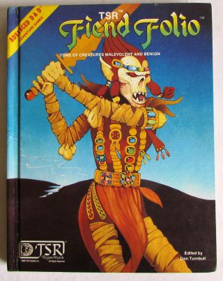 Ad&d Fiend Folio Monster Advanced Dungeons & Dragons Tsr 1981 Don Turnbull D&d
