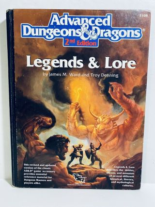 Advanced Dungeons And Dragons 2nd Edition Legends And Lore 2108