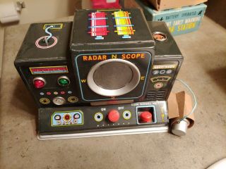 Toys Early Warning Radar Station Battery Operated Tin Japan 1950s