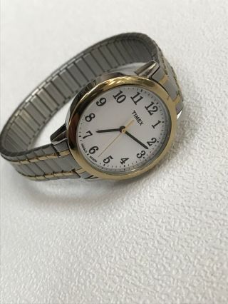 Timex Expansion Indiglo Men’s Gold Tone White Dial Quartz Watch - Wr30m