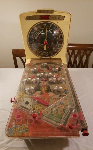 Vintage Marx Electric Casino Pinball Automatic Score Table Top Game