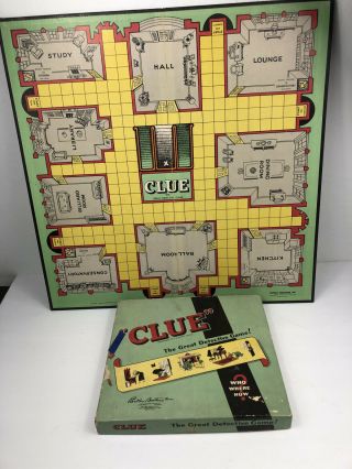 Vintage 1949 Clue Board Game Sherlock Holmes Parker Brothers 100 Complete