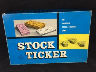 Copp Clark Stock Ticker Board Game 100 Complete Blue Box Vintage Copyright 1937