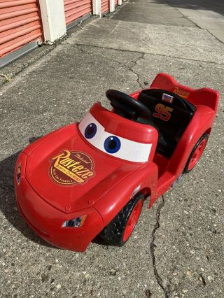 Lightning Mcqueen Race Car Battery Ride On Power Wheels Disney Cars 3