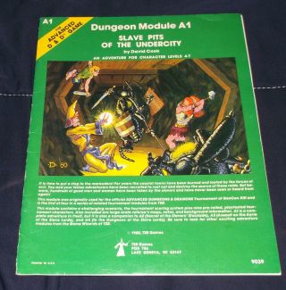 Advanced Dungeons & Dragons Module A1 Slave Pits Of The Undercity Tsr 9039