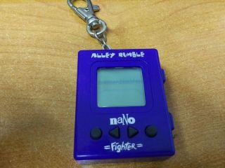 Nano Fighter Alley Rumble Keychain Electronic Handheld Game Blue