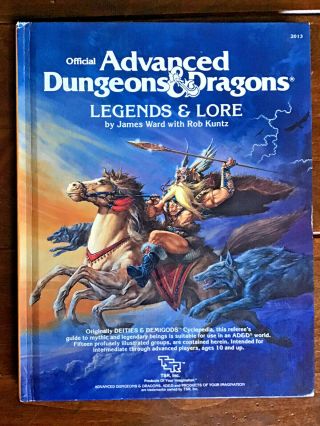 Dungeons And Dragons 1st Edition Legends And Lore 1984