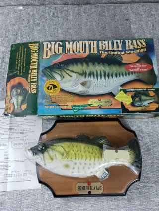 Vintage 1999 Gemmy Industries Big Mouth Billy Bass Animated Singing Fish W/box