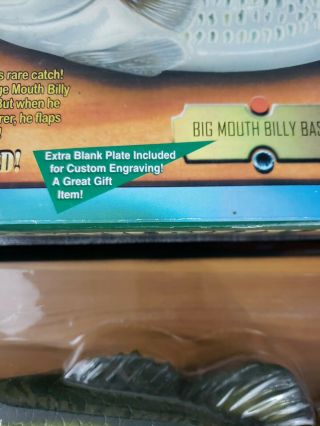 Vintage 1999 Gemmy Industries Big Mouth Billy Bass Animated Singing Fish w/Box 3