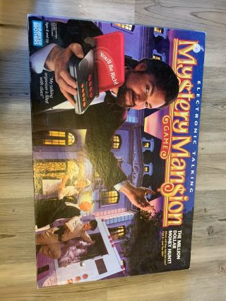 1995 Electronic Talking Mystery Mansion Game Parker Bros Board