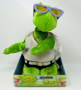 Gemmy Animated Plush Turtle Dancers Sings Dances You Dropped A Bomb On Me 2006