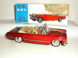 China Tin Toy Car.  Mf 135 Red Flag Convertable 10 " Mib