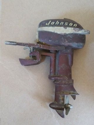 Miniature Vintage Johnson Seahorse Outboard Motor Toy Boat Model Engine