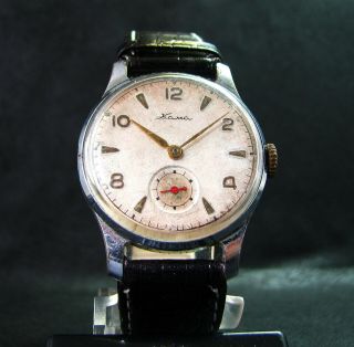 620 KAMA WHITE Vintage 1957 Soviet Post - WWII Wristwatch Anti - shock 2