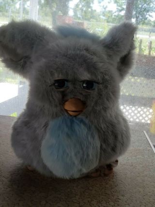 2005 Furby,  Gray With Blue Tiger Electronic Toy 59294