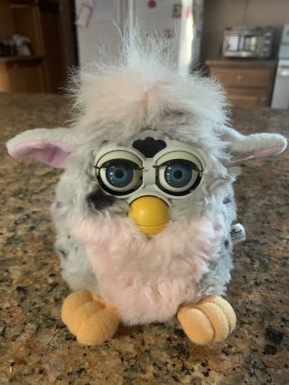 Furby Gray & Pink Tiger Electronics 1998 Great Vintage