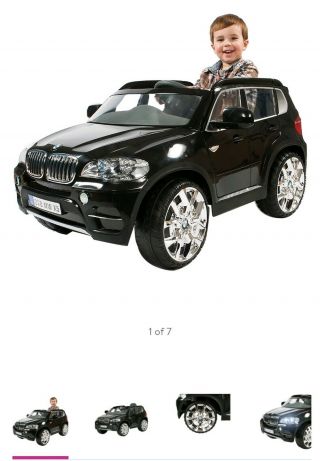 Rollplay Bmw X5 Car 6 - Volt Battery - Operated Led Headlight Ride On Vehicle (black)
