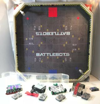 Hexbug Battlebots Arena With 5 Bots Tombstone,  Witch Doctor & Bronco - All Work