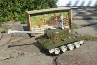 Vintage 1960s Remco Bulldog Tank And Instructions