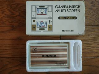 Nintendo Game And & Watch Oil Panic W/ Box 1982 Japan Boxed