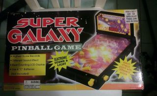 Vintage Everbright Galaxy Tabletop Pinball Game Mib - Missing Battery Cover