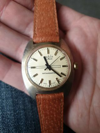 Vintage Ruhla Mechanical Hand Wound Watch Made In Gdr Running Fast