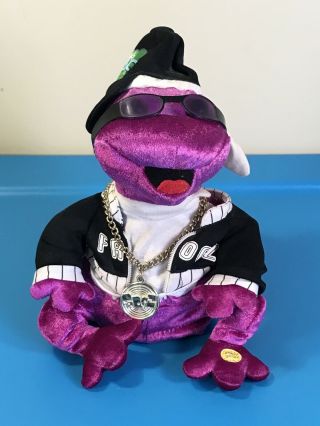 Gemmy Frogz Purple Hip Hop " Gold " Chain 50 Cent In Da Club Happy Birthday Video