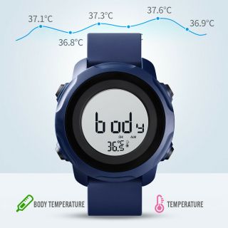 Skmei Digital Sport Watch For Women Men Body Temperature Watch Waterproof 1682