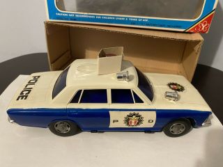 Yonezawa Vintage,  Perfectly English Talking Police Car W/box