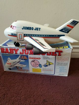 Vtg 1988 Jumbo Jet 747 Airplane Toy Aircraft Airplane Lights - Up